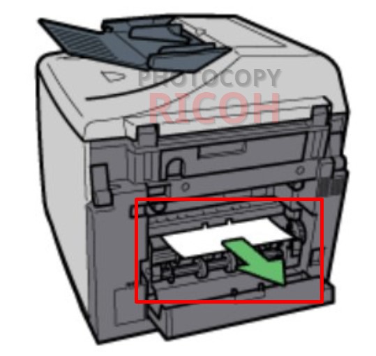 Xử lí lỗi kẹt giấy máy photocopy Ricoh - bộ đảo 2 mặt (Duplex Unit): loại bỏ giấy bị kẹt