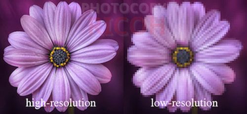 Độ phân giải của máy photocopy văn phòng tỉ lệ thuận với số lượng hạt mực trên 1 inch giấy: số lượng hạt mực càng lớn thì độ phân giải - DPI càng lớn, hình ảnh bản chụp càng sắc nét và ngược lại.