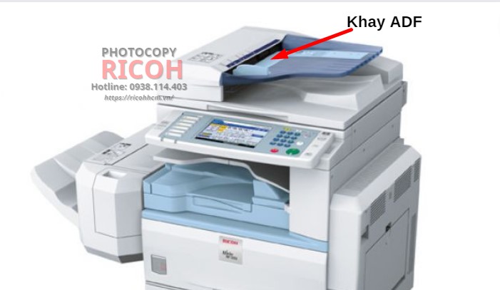 cách scan tài liệu từ máy photocopy vào máy tính : cho tài liệu vào khay ADF