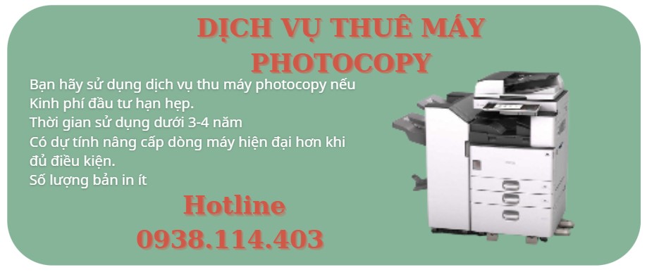 Có hai đối tượng khách hàng phù hợp với hình thức thuê máy photocopy tại Long An là: doanh nghiệp vừa thành lập, doanh nghiệp nhỏ vừa và doanh nghiệp kinh doanh dịch vụ in ấn.