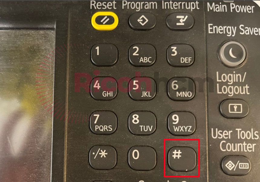 Hướng dẫn photocopy in giấy dày máy photocopy Ricoh : chọn phím #