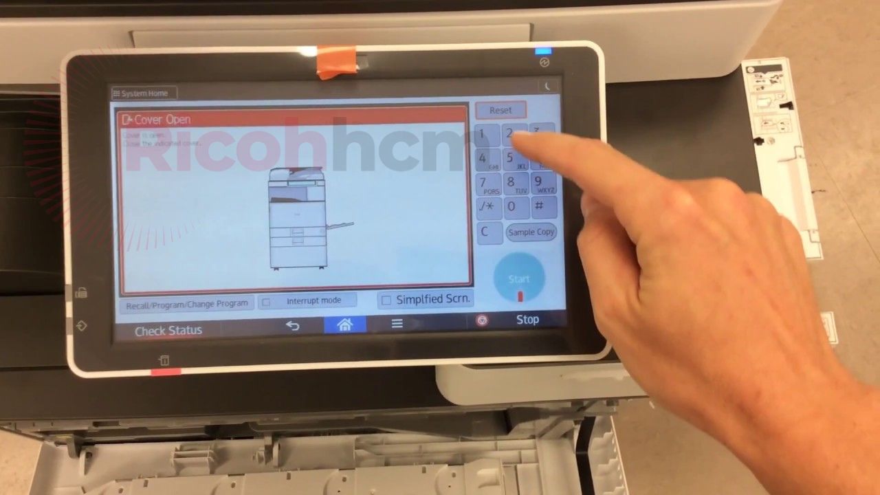 điều chỉnh mực máy photocopy : Nhấn và giữ phím Clear/Stop để vào SP-Mode để điều chỉnh cấp mực của trục cấp mực