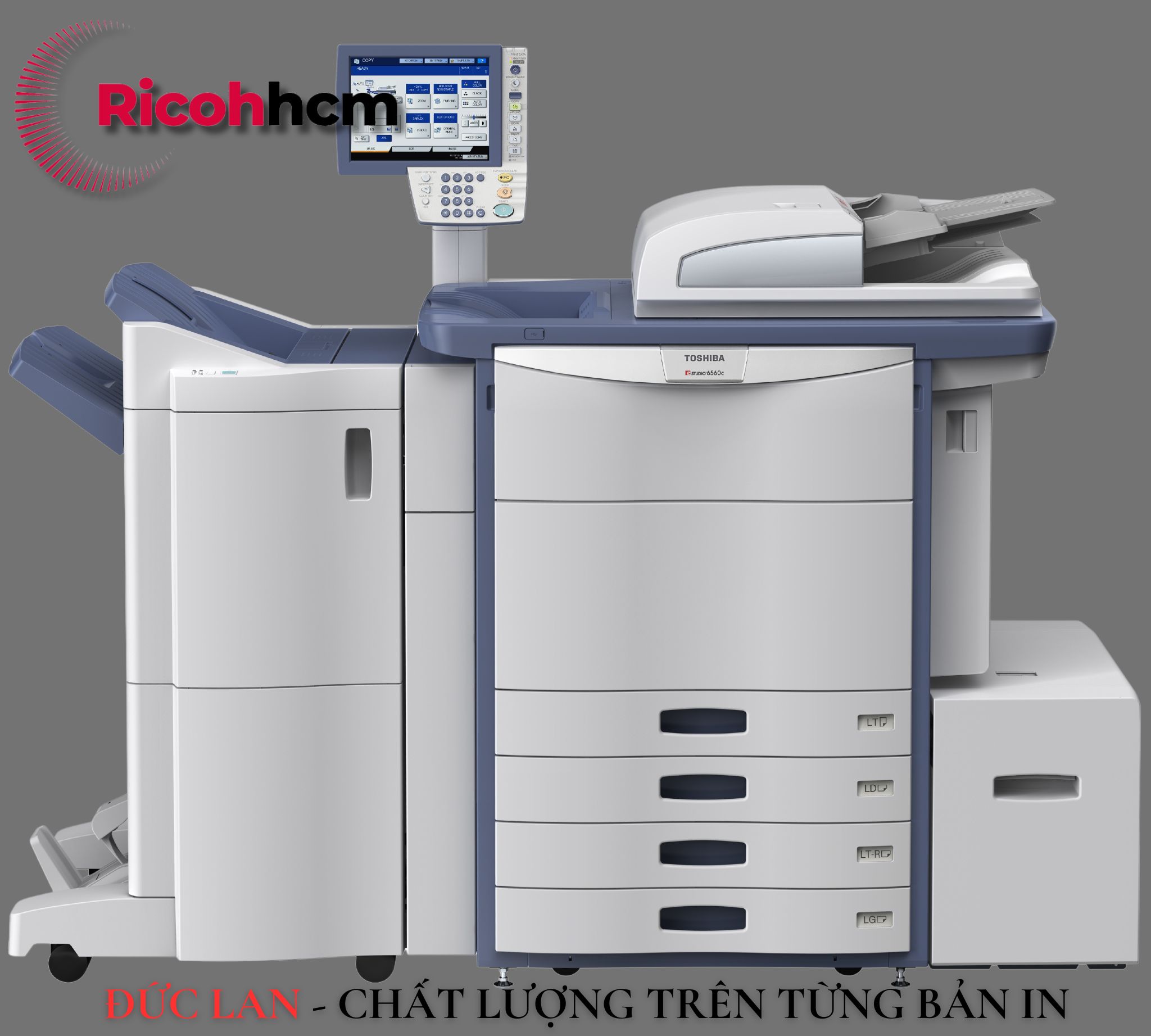 Toshiba e-Studio 5540C máy photo màu giá rẻ tại TP Hồ Chí Minh rất phù hợp với văn phòng, công ty hay những cửa hàng dịch vụ có nhu cầu in ấn, sao chụp bản màu với khối lượng lớn từ 120-140 nghìn copy/tháng.