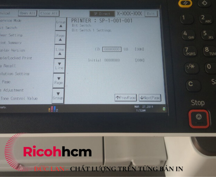 Cách đọc số counter máy photocopy Ricoh MP4002/ 5002- Bước 1