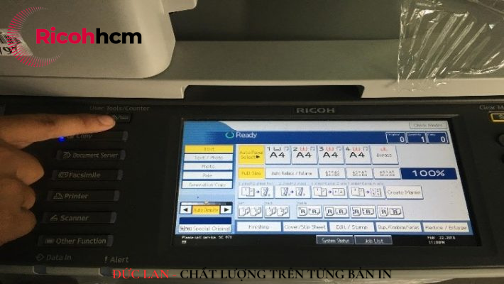 Cách đọc số counter máy photocopy Ricoh - Bước 1