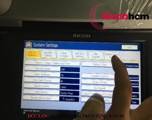 Cách đọc số counter máy photocopy Ricoh - Bước 3