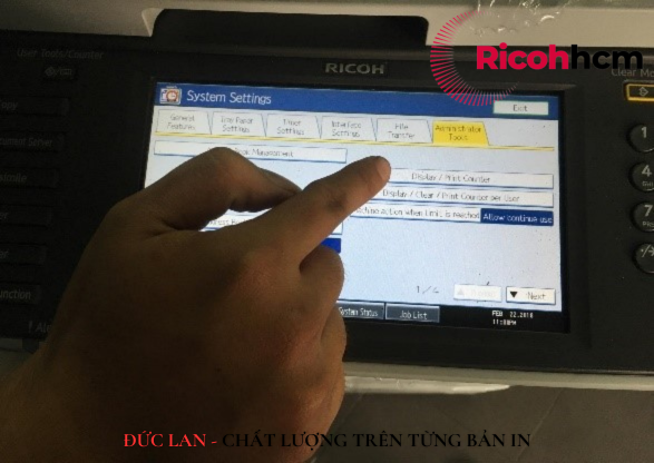Cách đọc số counter máy photocopy Ricoh - Bước 4