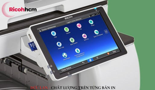 Máy photocopy cho doanh nghiệp nhỏBảng điều khiển thân thiện của Ricoh Aficio MP 5505