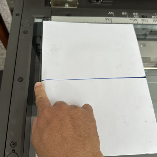 Hướng dẫn sửa máy photocopy bị sọc : cách xác định vị trí gây ra đường sọc trên bản in.