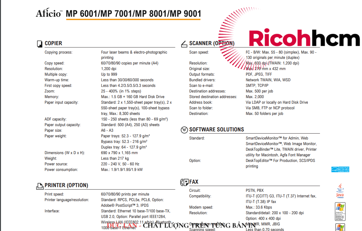 Chọn máy photocopy Ricoh MP 6001 hay MP 7001?